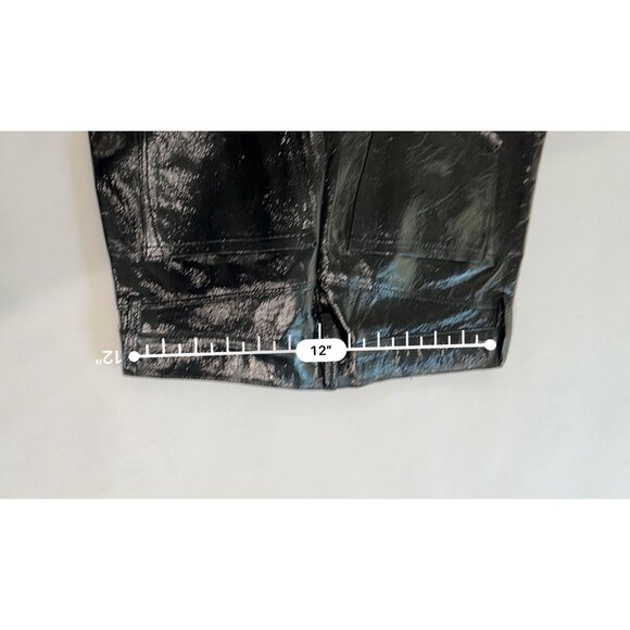 J Brand Patent Lamb Leather Straight Leg Jeans in Black - Picture 8 of 9